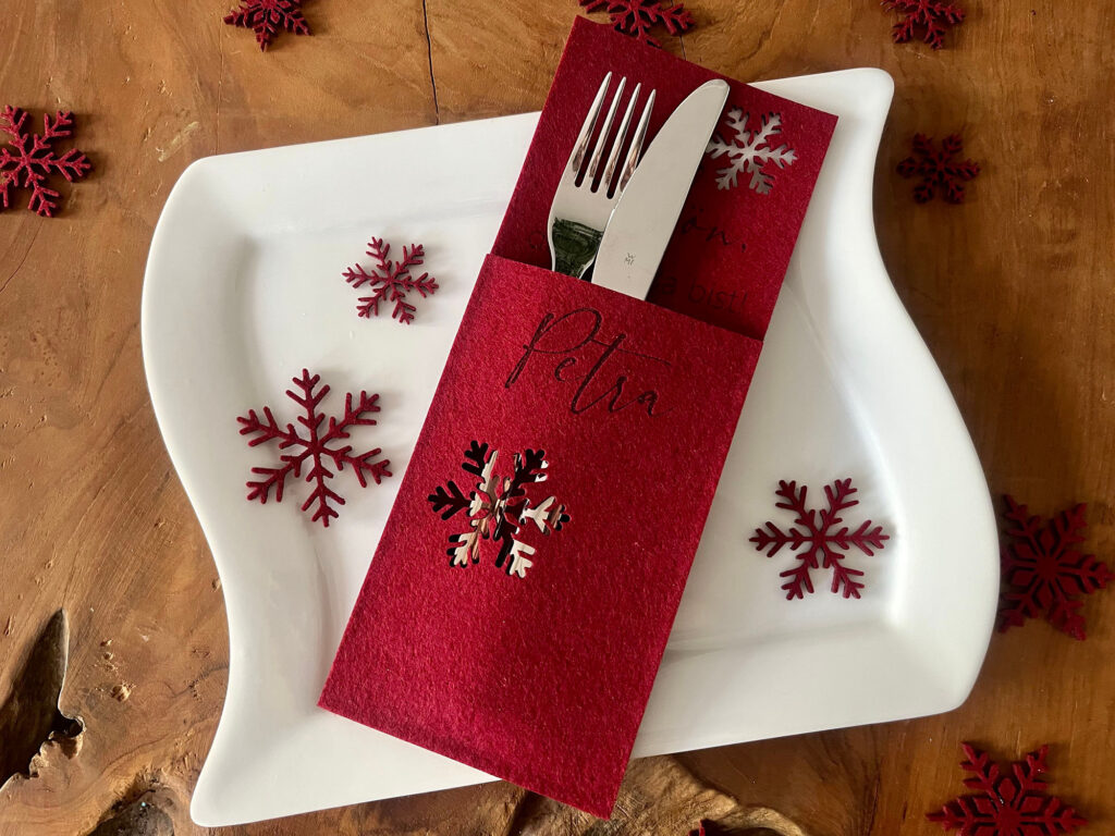 Weihnachts-Besteckhalter Set - 12 Stück Weihnachtsmann Hosen & Mäntel Für Festliche Tischdeko