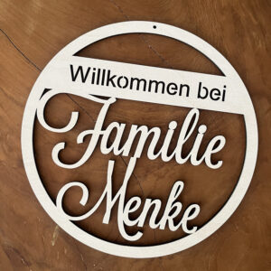 Türschild aus Holz individuell
