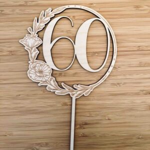 Zahl, Geburtstag, Jubiläum, 20, 30, 40, 50, 60, 70, 80, 90, Geburtstagstopper, Holz, Caketopper, Kuchen, Deko, Tortenstecker, Torte, Party,Geburtstag, Kuchenstecker, Holzcaketopper