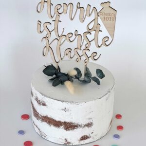 Caketopper Name erste Klasse