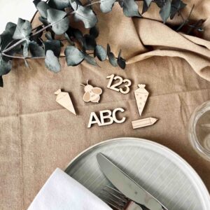 Strezdeko Schulanfang ABC 123 Zuckertüte, Einschulung Tischdeko