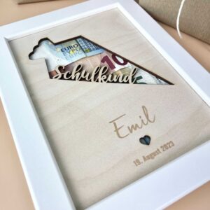 Geldgeschenk EInschulung Schulkind Name