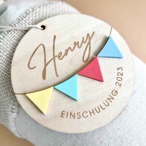 Namensanhänger Zuckertüte Girlande