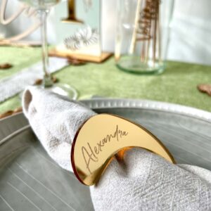 Platzkarte Gold Acryl mit Name