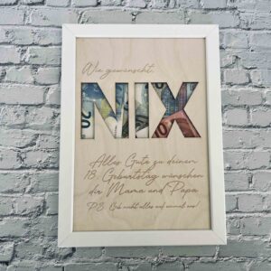 Geschenkidee NIX Geldgeschenk