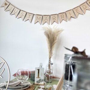 Just Married Girlande Wimpelkette