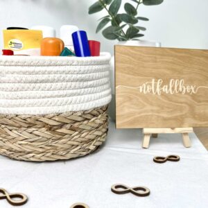 Notfallbox Schild graviert
