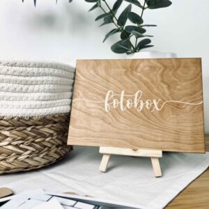 Holzschild Fotobox