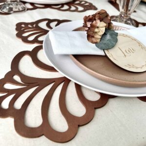 table Mat Platzsetz Holz Bronze