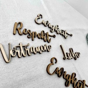 Werte Anhänger Ewigkeit. Respekt, Vertrauen, Liebe Hochzeit