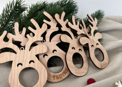 Mitarbeitergeschenke 28 Rentier Weihnachtsanhänger für Schokolade mit Name