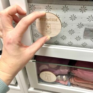 Kleiderschrank Etiketten aus Holz für Ikea Pax oder andere Kleiderschränke, Kleiderschrank Ordnungsetiketten aus Holz