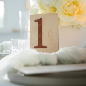 Tischaufsteller Nummer Bronze