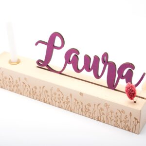 Geburtstagsleiste, Geburtstagsbrett, Leiste mit Name zum Geburtstag
