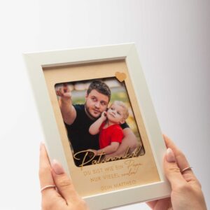 Patenonkel Geschenk Geschenkidee Bilderrahmen mit persönlicher Gravur