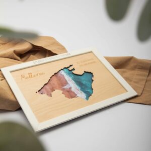 Reise nach Mallorca / gemeinsame Reise Mallorca / Mallorca Bild / Geschenk Flitterwochen - Personalisiert mit Namen