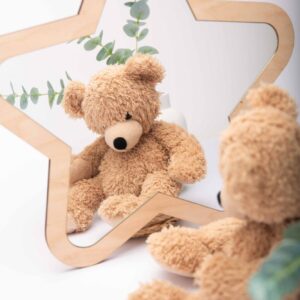 Spiegel Stern mit bruchsicherem Glas,Kindersicher mit Name und Aufhängung