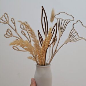 Holzdeko, Blumen aus Holz, Blumen verschenken