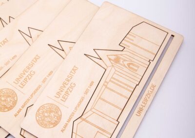 Mitarbeitergeschenke 12 Holzpostkarten mit Steckmotiv, Weihnachtskarten, Postkarten aus Holz