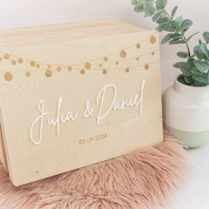 Hochzeitskiste, Hochzeitsgeschenk, Erinnerungskiste Hochzeit, Geschenk zur Hochzeit
