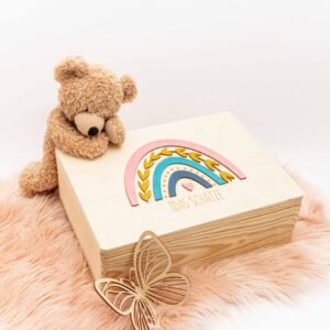 Erinnerungskiste Baby, Schatzkiste Kind, Geschenk zur Geburt