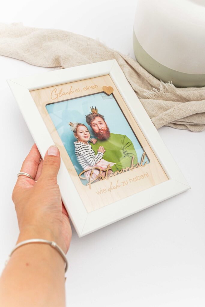 Cuscino Decorativo Con Frase 'Glück Ist Einen Patenonkel Wie Dich Zu Haben' - 45x45 Cm, Cotone 250 G/m² - Idea Regalo Per Battesimo - 5