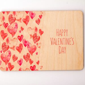 Valentinskarten, Liebe Karten, Holzpostkarten