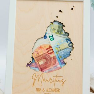 Geldgeschenk Mauritius, Flitterwochen Mauritius, Geschenk zur Hochzeit