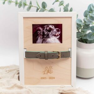 Gedenktafel Hund, Bilderrahmen Hund, Hundehalsband