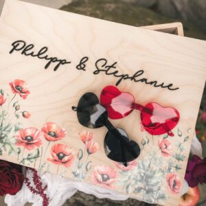 Erinnerungsbox Hochzeit,Erinnerungskiste mit Mohn, Hochzeitsgeschenk