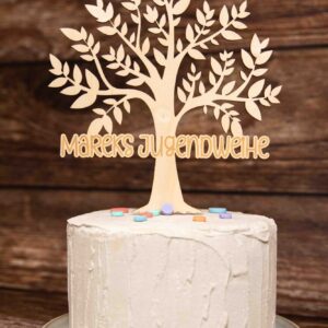 Caktopper zur Jugendweihe mit Baum, Tortendeko
