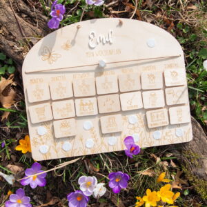 Wochenplan Gräser, Blumenwiese mit Schmetterlingen