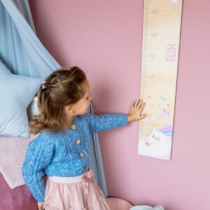 Messlatte Einhorn Kinderzimmer, Messleiste Einhorn mit Name