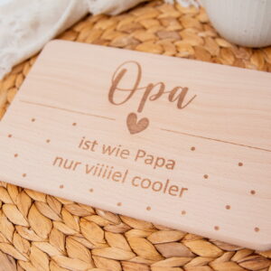 Frühstücksbrettchen Opa ist wie Papa nur viel cooler, Jausebrettchen, Brotzeitbretterl