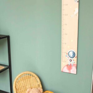 Messleiste Astronaut mit Name, Messlatte Kinderzimmer, Weltall