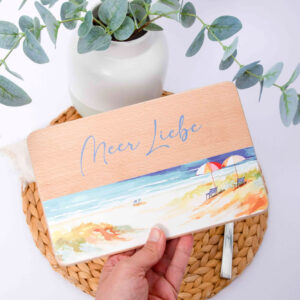 Meer Liebe Holzbrettchen, Brotzeitbrett, Jausebrettchen