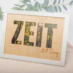 Zeit statt Zeug - Bilderrahmen, Geschenkidee Zeit schenken
