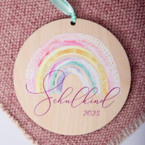 Zuckertütenanhänger Regenbogen, Anhänger Zuckertüte, Einschulung