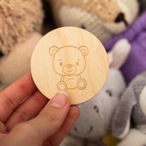 Ordnungsetiketten aus Holz mit Motiven, Kinderzimmer Organisation