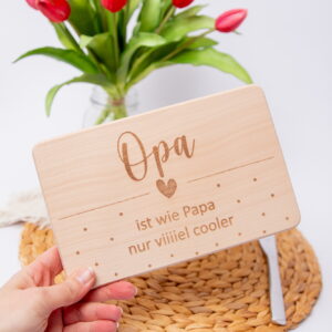 Brotzeitbrett, Frühstücksbrett, Geschenk Opa, Opa ist wie Papa nur viel cooler