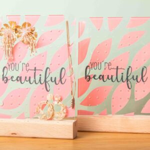 Ohrringständer You re beautiful mit Halter für Ohrringe und Ketten, Schmuck Organizer, Schmuckständer