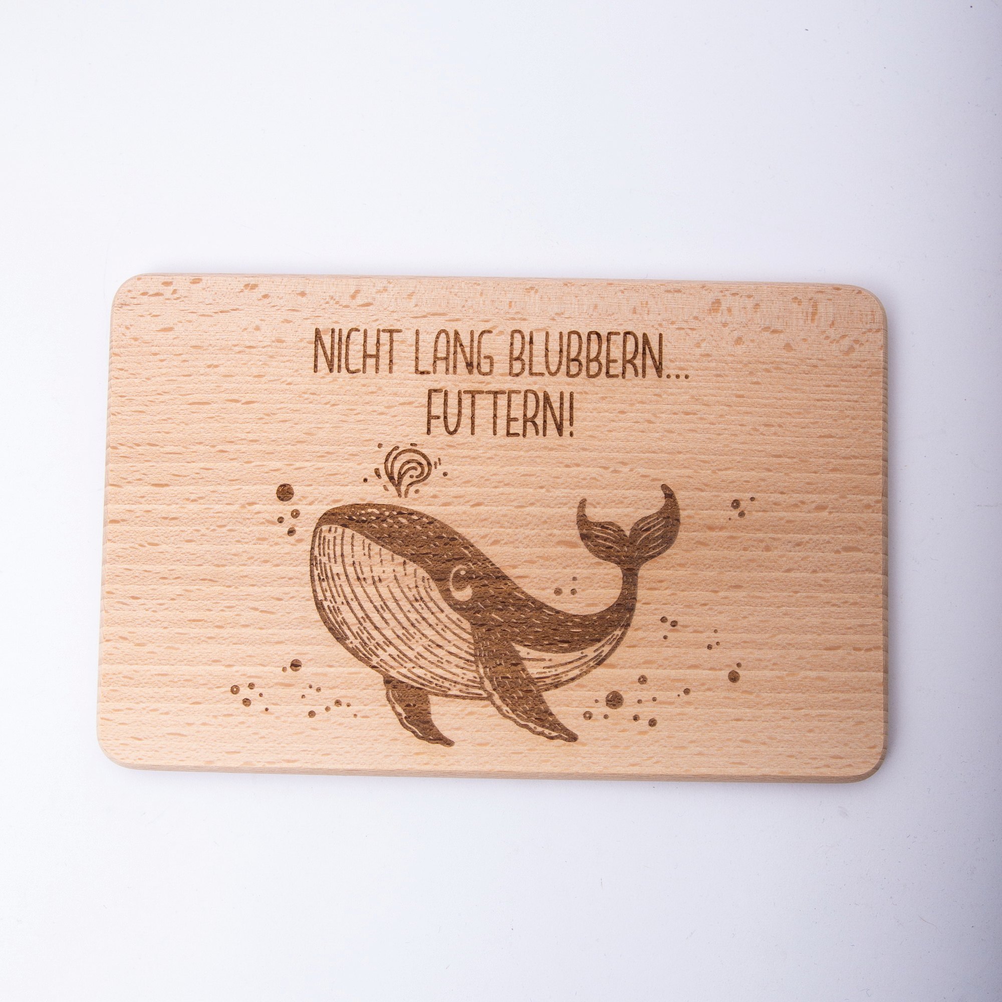 Wal Frühstücks-Brettchen / Nicht lang blubbern - futtern / Geschenkidee Kind / Urlaubsfeeling / Brotzeitbrett / Frühstücksbrett / Jausebrett 8 Nicht lang blubbern, futtern - Holzbrettchen, Brotzeitbrett, Jausebrettchen, Frühstücksbrett, Vollholzbrett