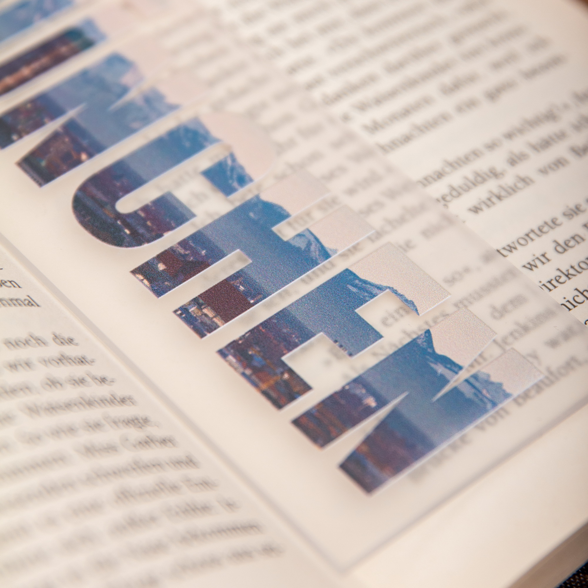 Lesezeichen Skyline München aus Milchglas Acryl mit München Panorama | Handgemacht 3 München Lesezeichen aus Acryl, München Skyline