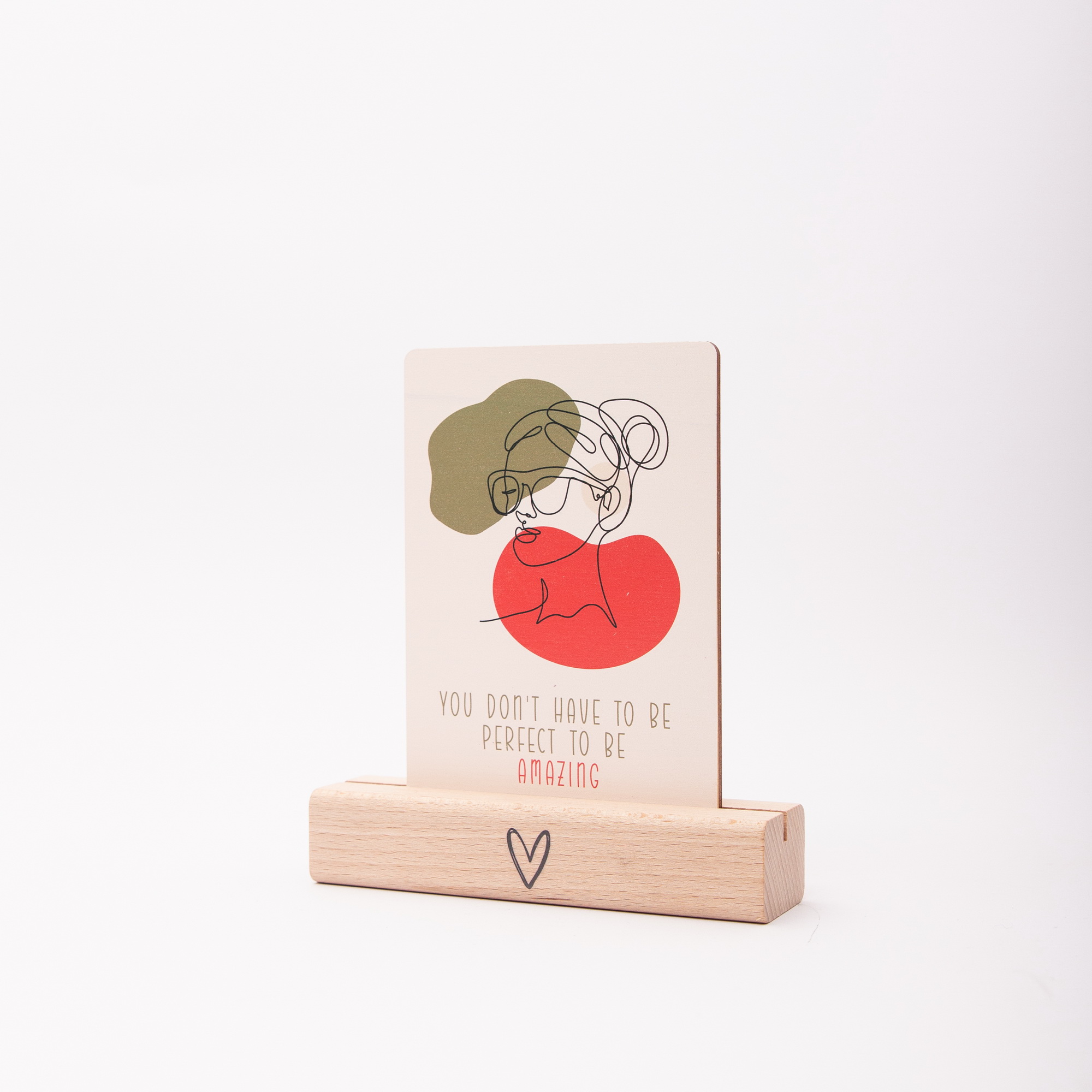 Holzpostkarte „You don’t have to be perfect“ – Empowerment Geschenk für Frauen – Birkenholz A6 – Mutmacher & Affirmation 2 Holzpostkarte You don´t have to be perfect to be amazon - Women / Frauen