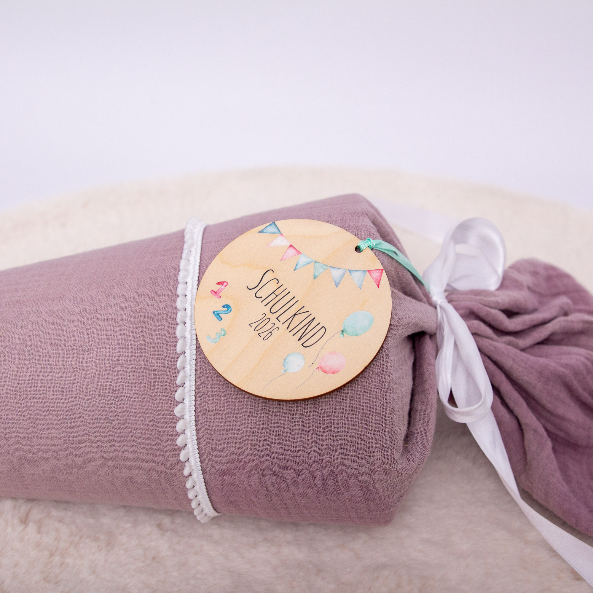 Wimpel Zuckertütenanhänger / Einschulungsanhänger 2026 / Zuckertütenanhänger aus Holz / Geschenkanhänger 8 Einschulungsanhänger Wimpel, Schulkind 2026, Anhänger für Zuckertüte aus Holz