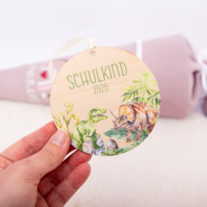 Zuckertütenanhänger Einschulung Dinosaurier, Dino, Einschulung 2026