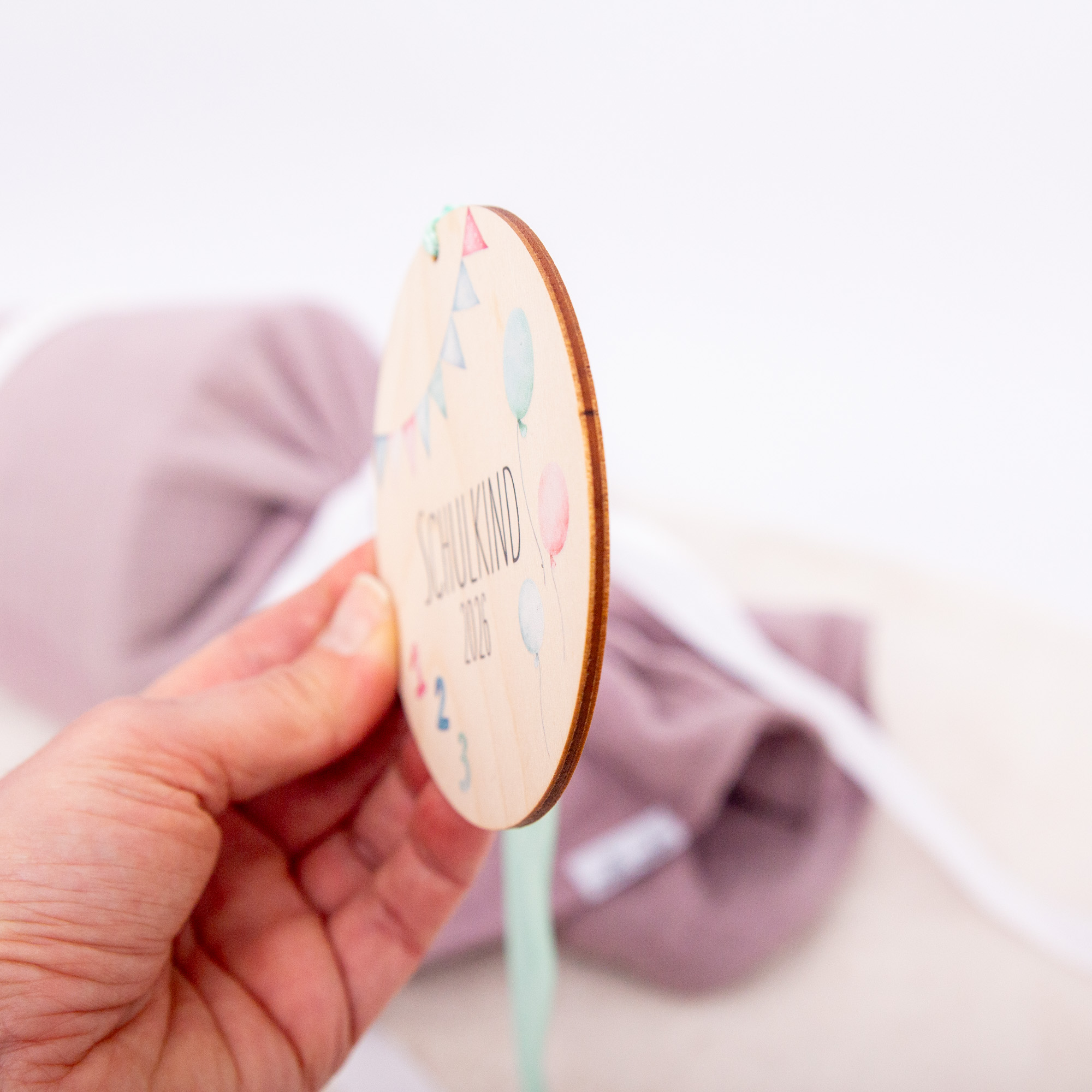 Wimpel Zuckertütenanhänger / Einschulungsanhänger 2026 / Zuckertütenanhänger aus Holz / Geschenkanhänger 3 Einschulungsanhänger Wimpel, Schulkind 2026, Anhänger für Zuckertüte aus Holz