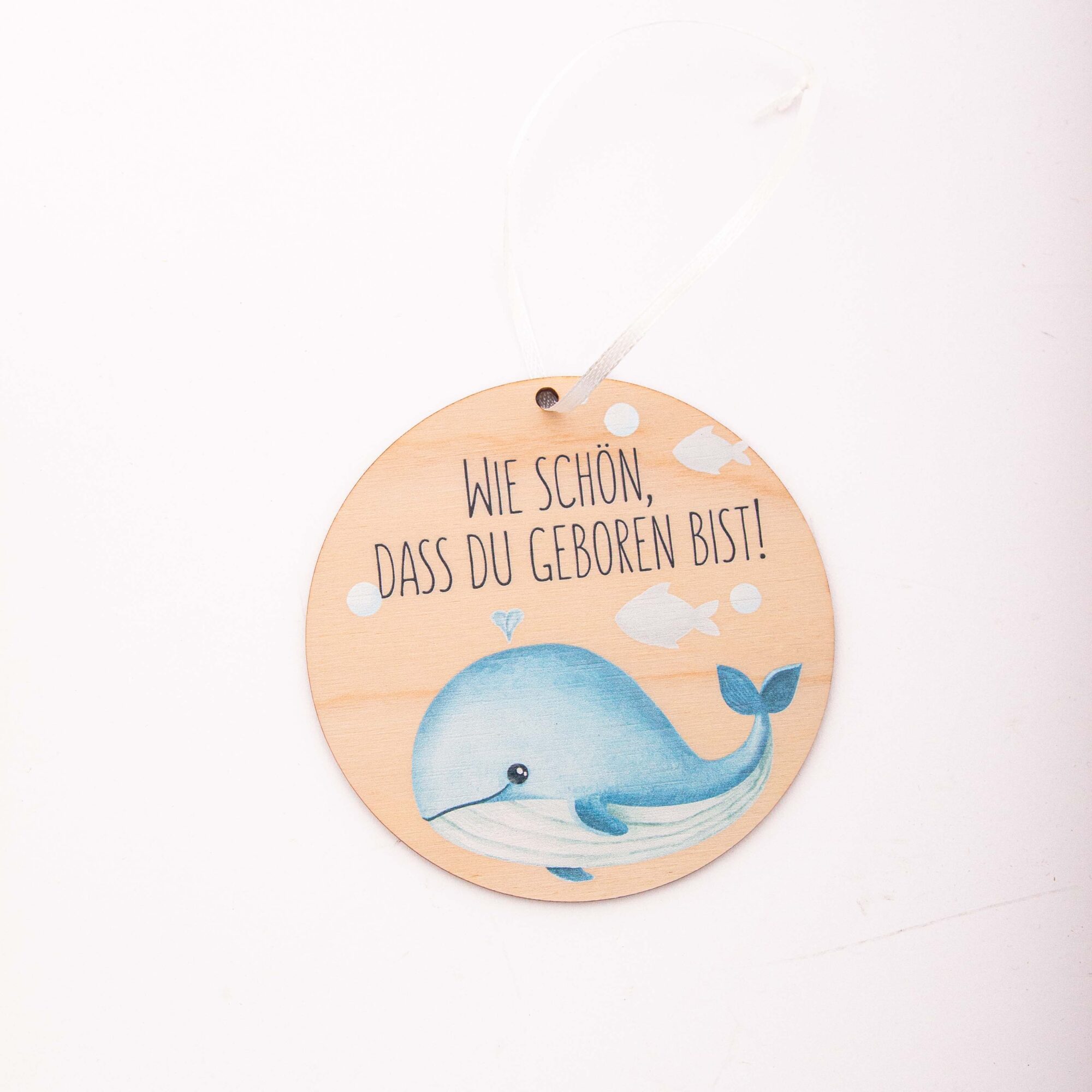Design-Holzanhänger Wal „Wie schön, dass du geboren bist“ – Emotionales Geschenk & Glücksbringer – Handgemacht in Leipzig 2 Affirmationsanhänger aus Holz, Affirmation Kinder, Geschenkanhänger, Wal - Wie schön, dass du geboren bist