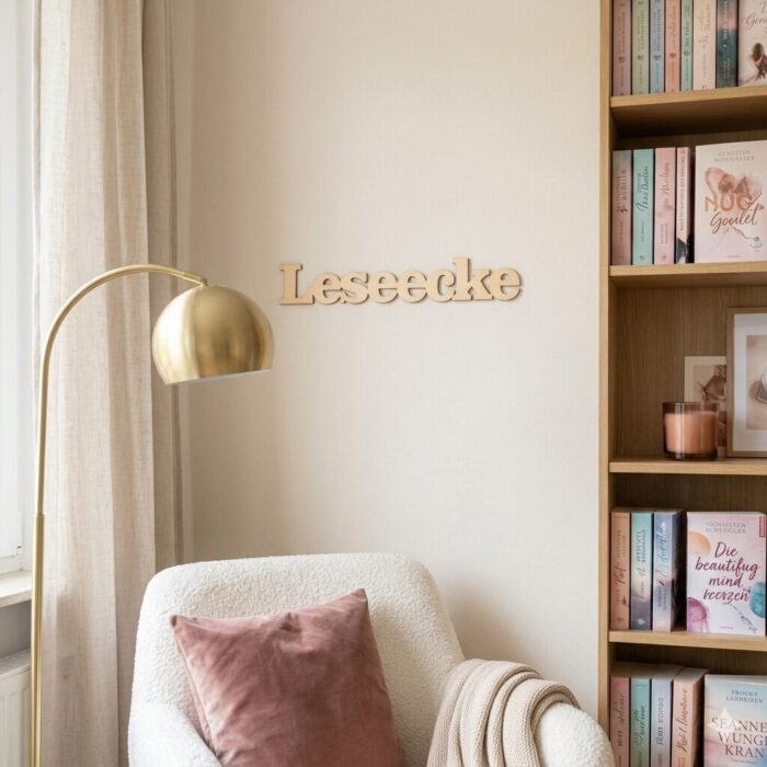 Schriftzug Leseecke aus Holz zur Wandmontage. Deko der Leseecke, Wanddeko, Bookaholic, Bookstagram