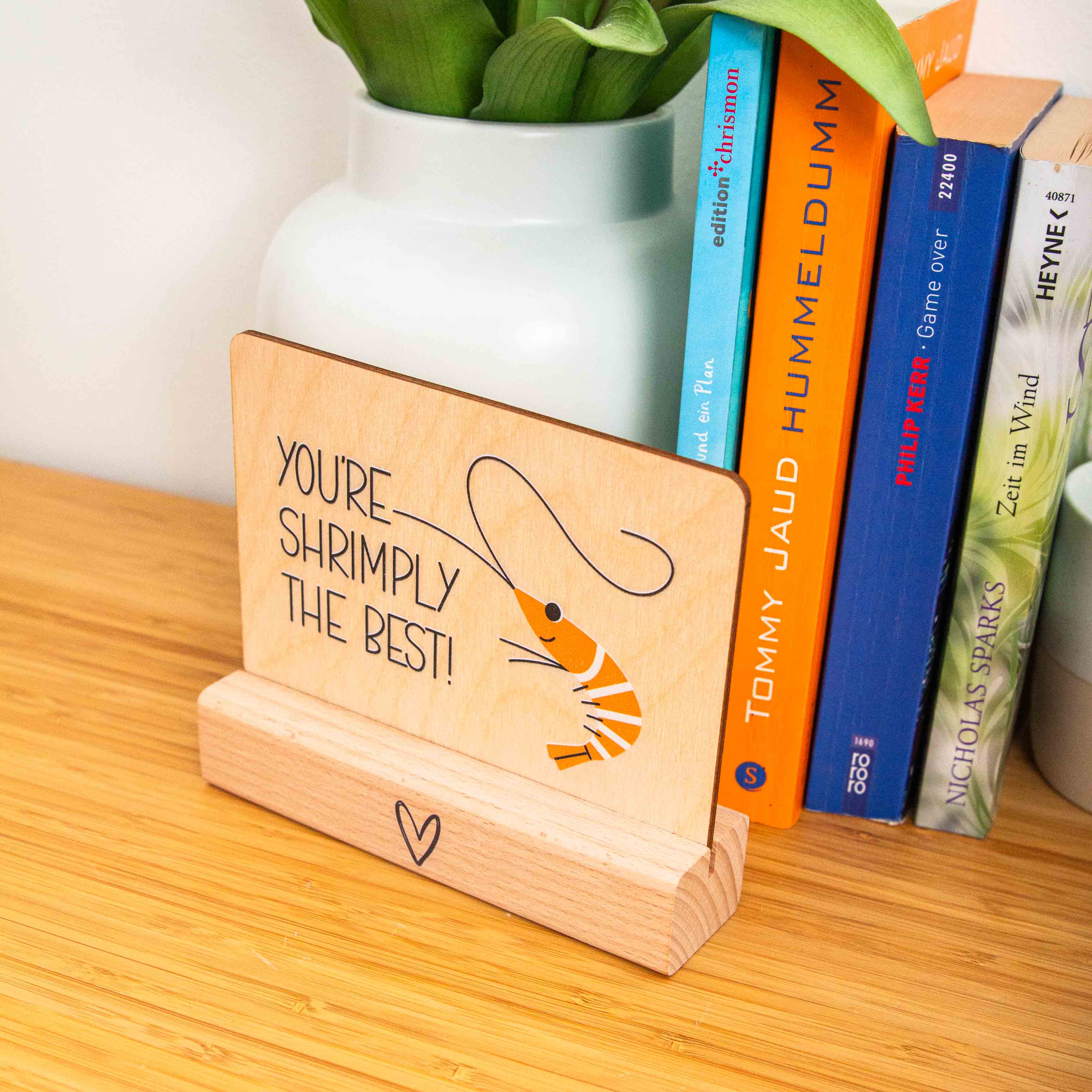 Postkarte you re shrimply the best / Holzpostkarte Bücherliebhaber / Bookstagram / Postkarten mit Botschaft 3 Postkarte you re shrimply the best / Holzpostkarte Bücherliebhaber / Bookstagram / Postkarten mit Botschaft